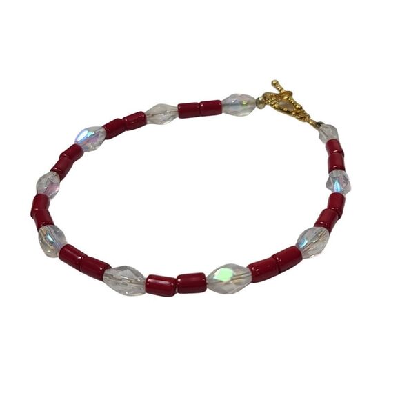 Swarovski Red Handmade Women's Bracelet - Picture 1 of 7